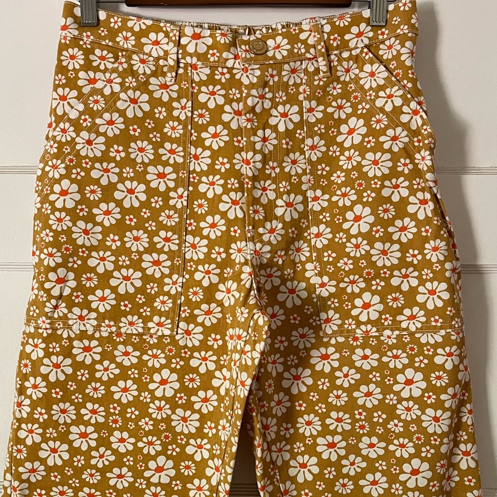 Big Bud Press Lazy Daisy Print Work pants size S Small
